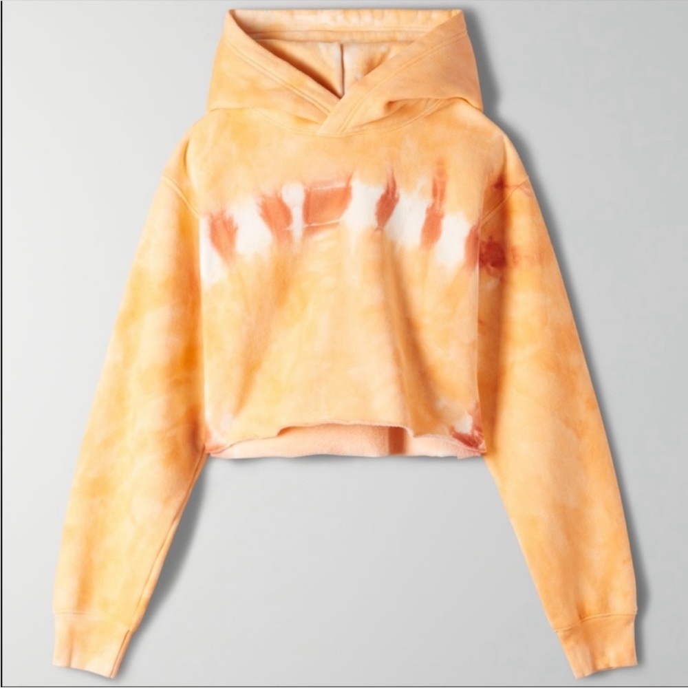 Aritzia TNA Perfect Hoodie Tie Dye Light Size Small
